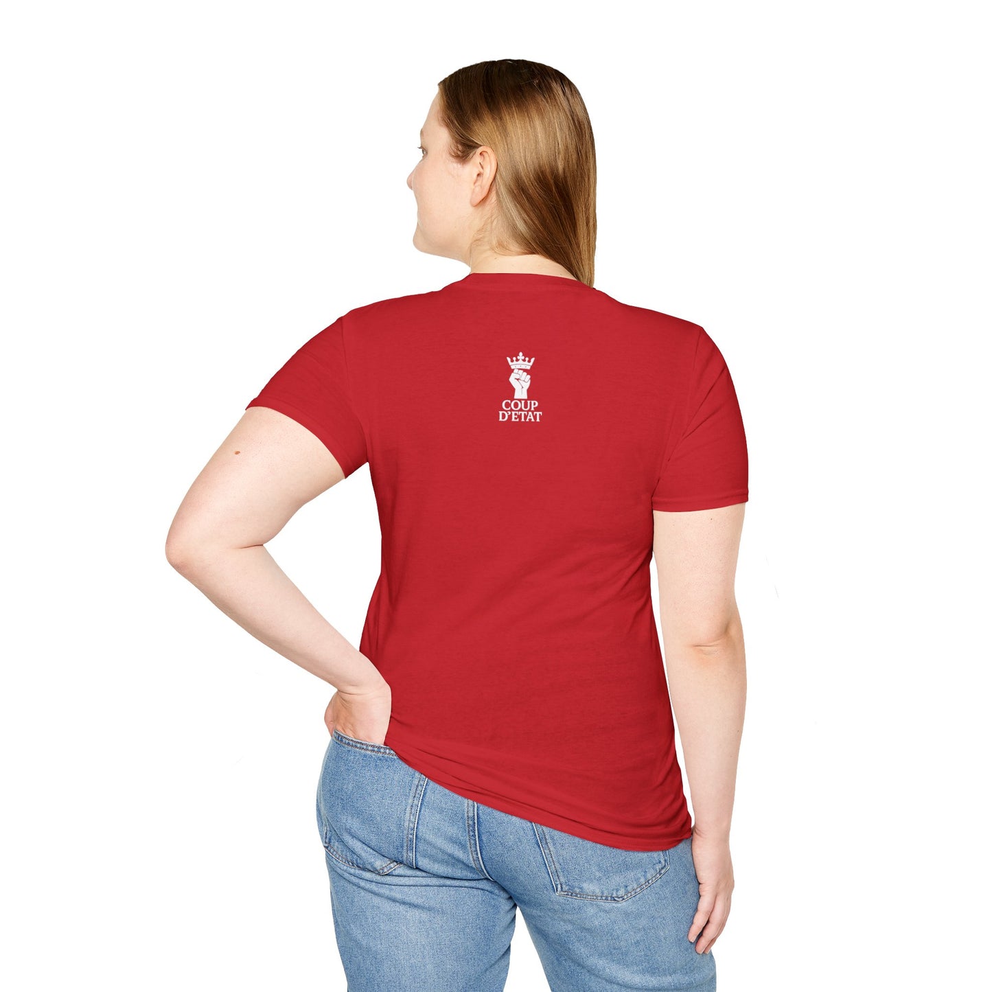 Rage & Revolution T-Shirt — Bold Political Slogan Tee with Coup d'Etat Back Accent