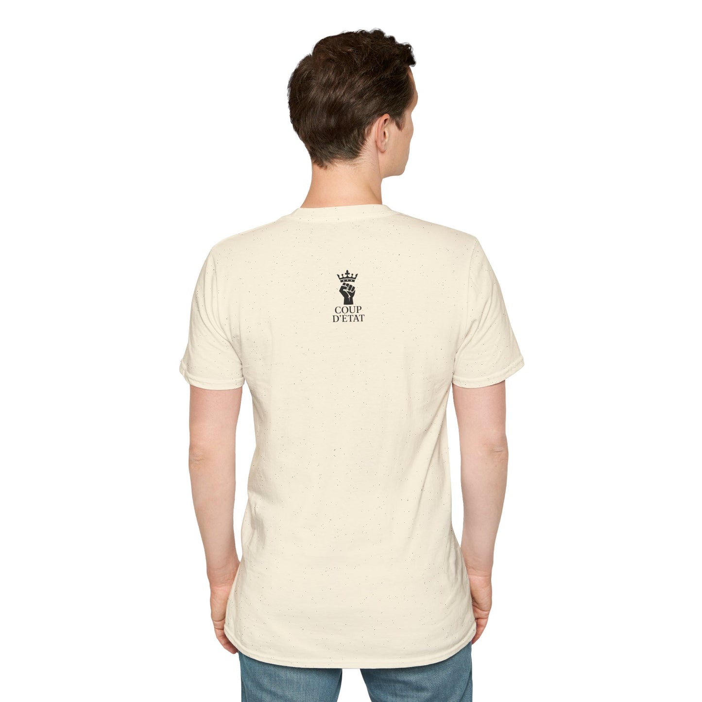 Rage & Revolution T-Shirt — Bold Political Slogan Tee with Coup d'Etat Back Accent