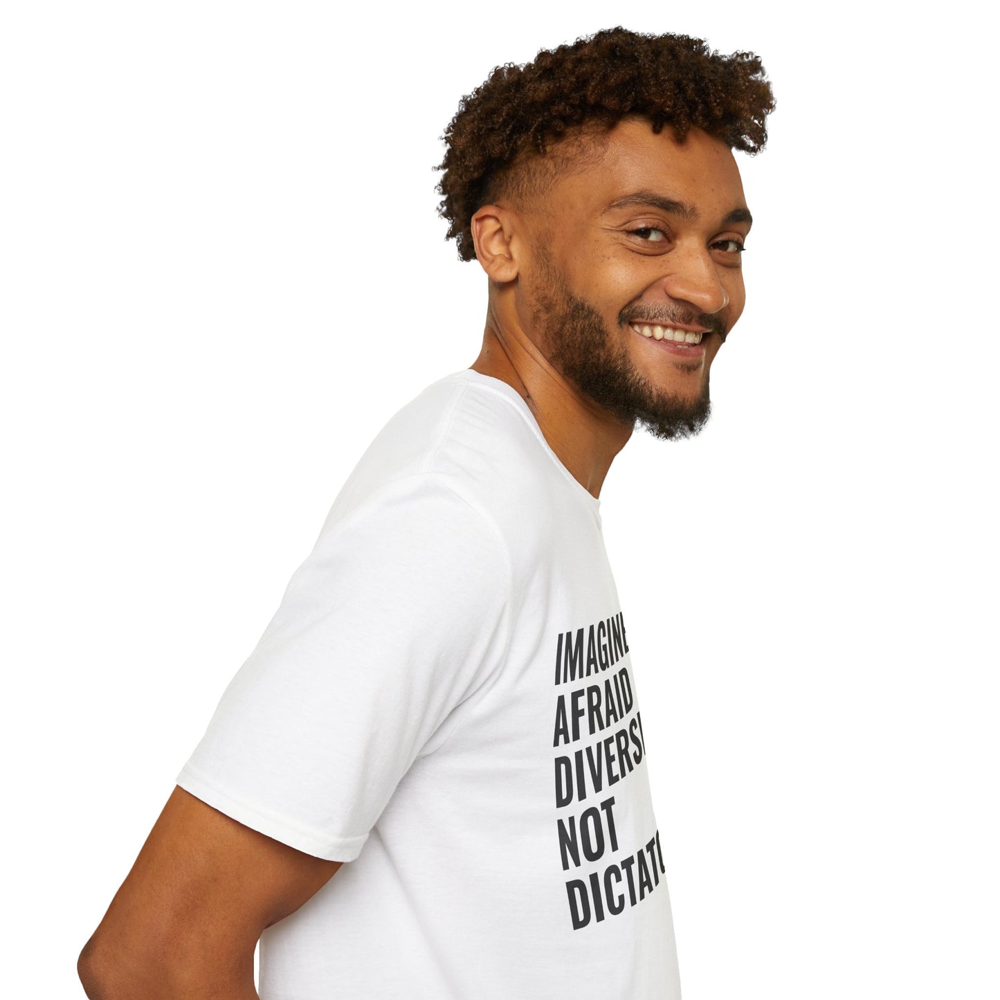 Statement T-Shirt — “Imagine Being Afraid of Diversity but Not Dictatorship” Political Slogan Tee