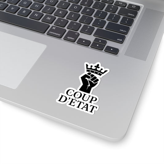 Coup D'État Fist & Crown Kiss-Cut Sticker