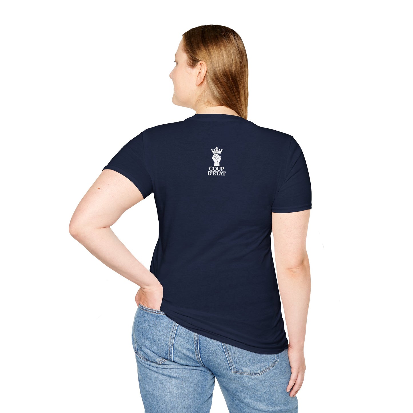 Rage & Revolution T-Shirt — Bold Political Slogan Tee with Coup d'Etat Back Accent