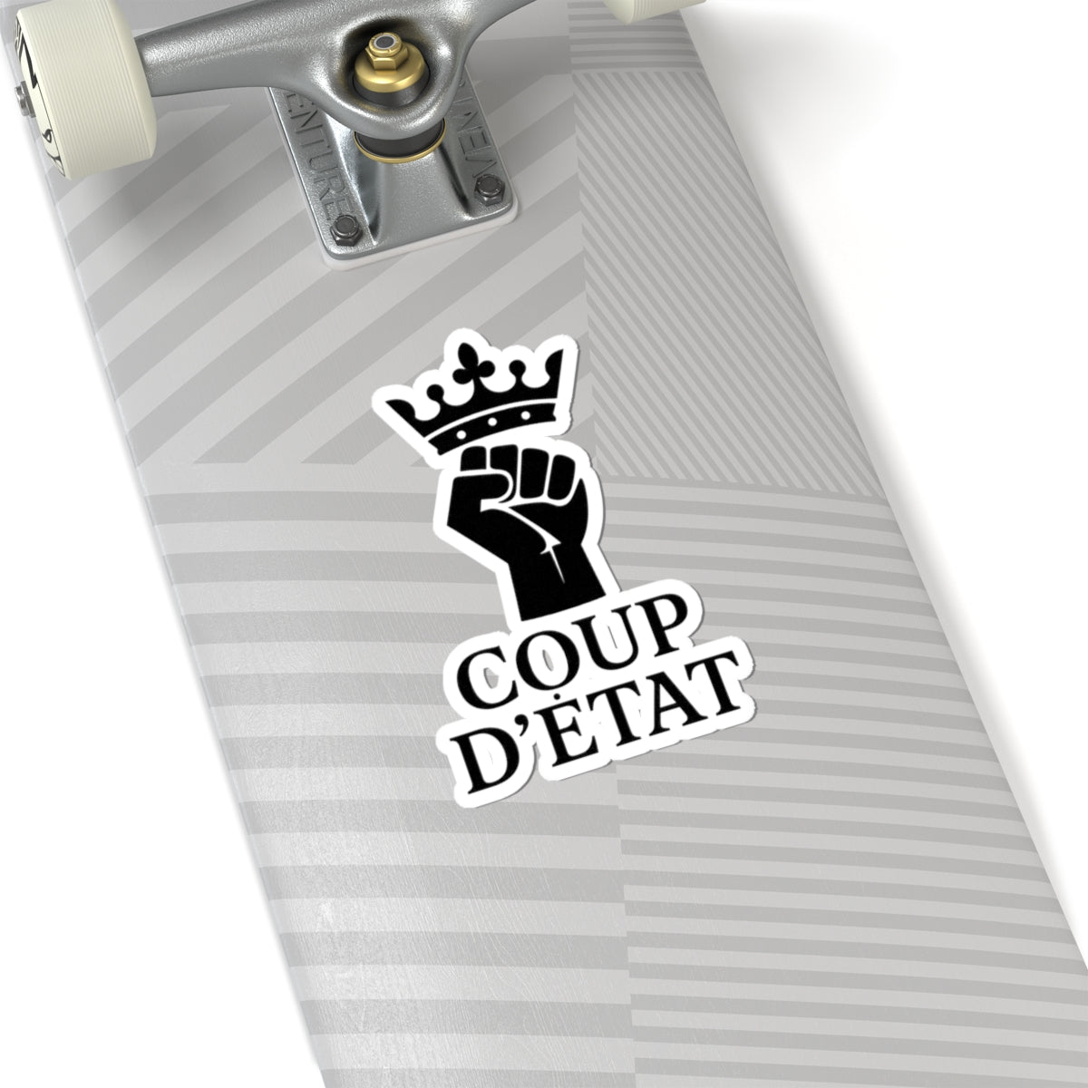 Coup D'État Fist & Crown Kiss-Cut Sticker