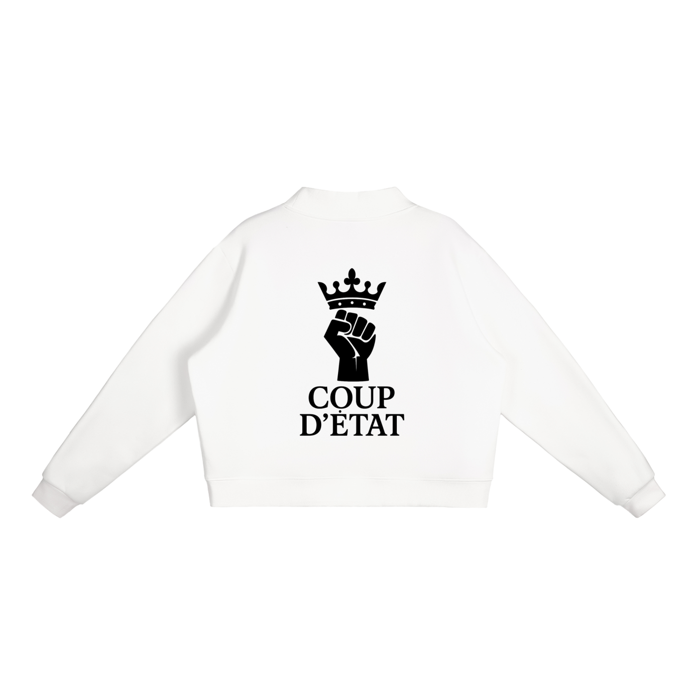 Essential Fleece Mock-Neck Crew Sweatshirt