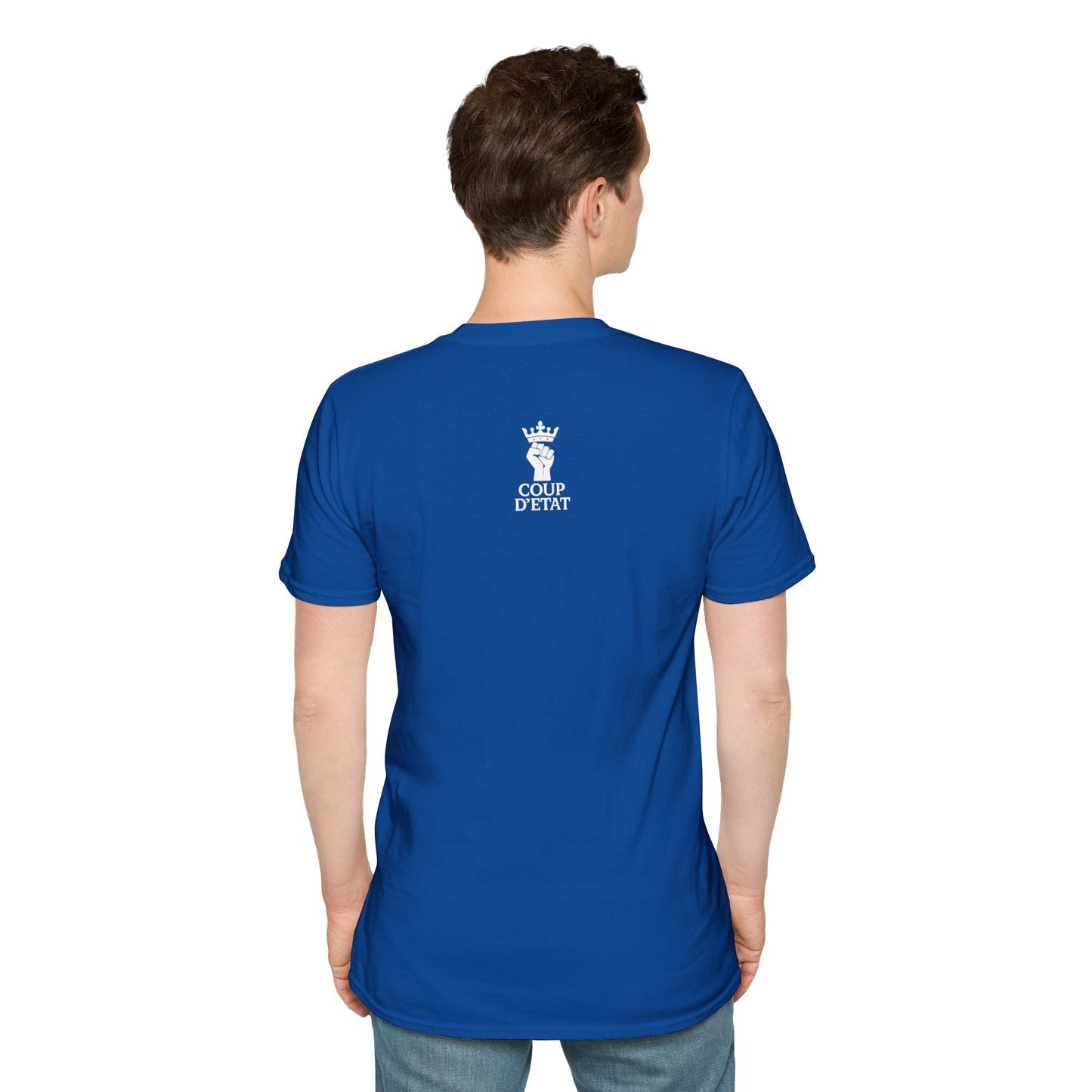 Rage & Revolution T-Shirt — Bold Political Slogan Tee with Coup d'Etat Back Accent