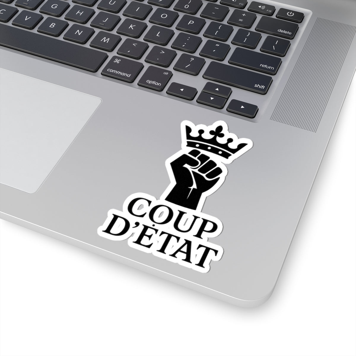 Coup D'État Fist & Crown Kiss-Cut Sticker