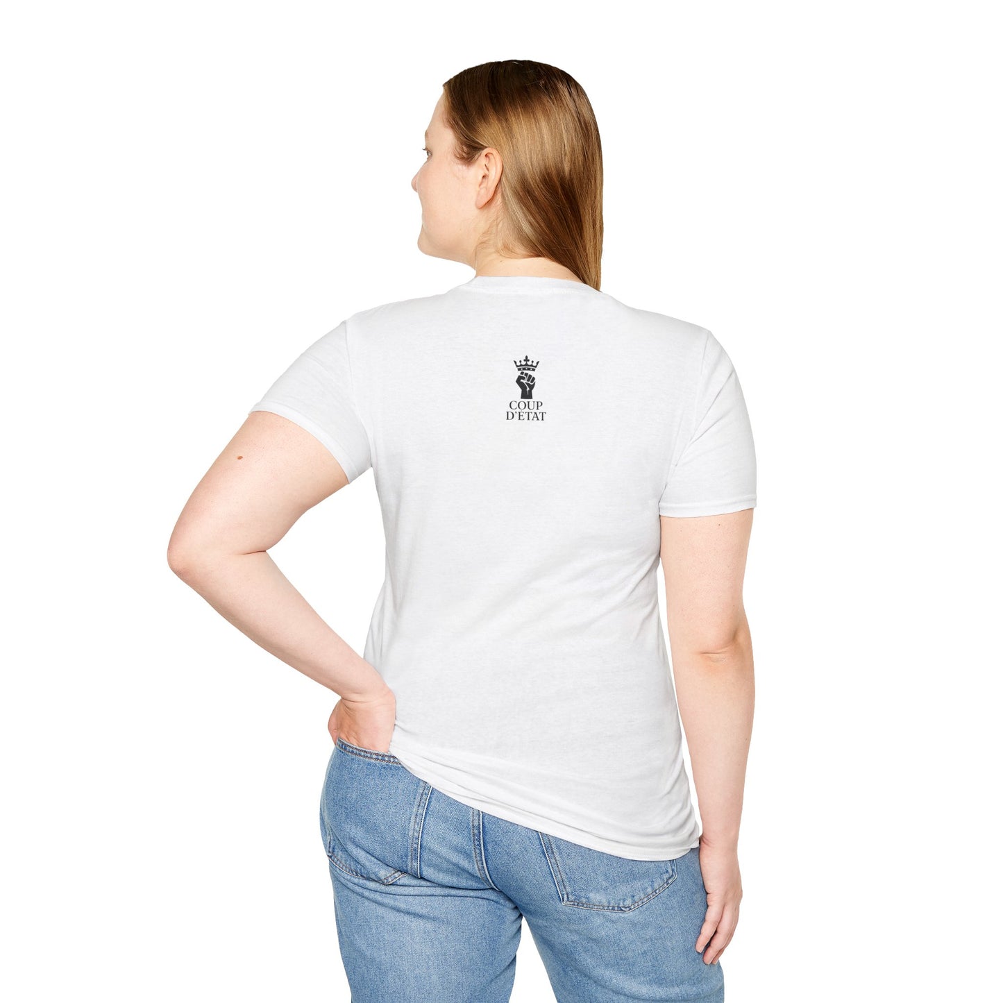 Rage & Revolution T-Shirt — Bold Political Slogan Tee with Coup d'Etat Back Accent