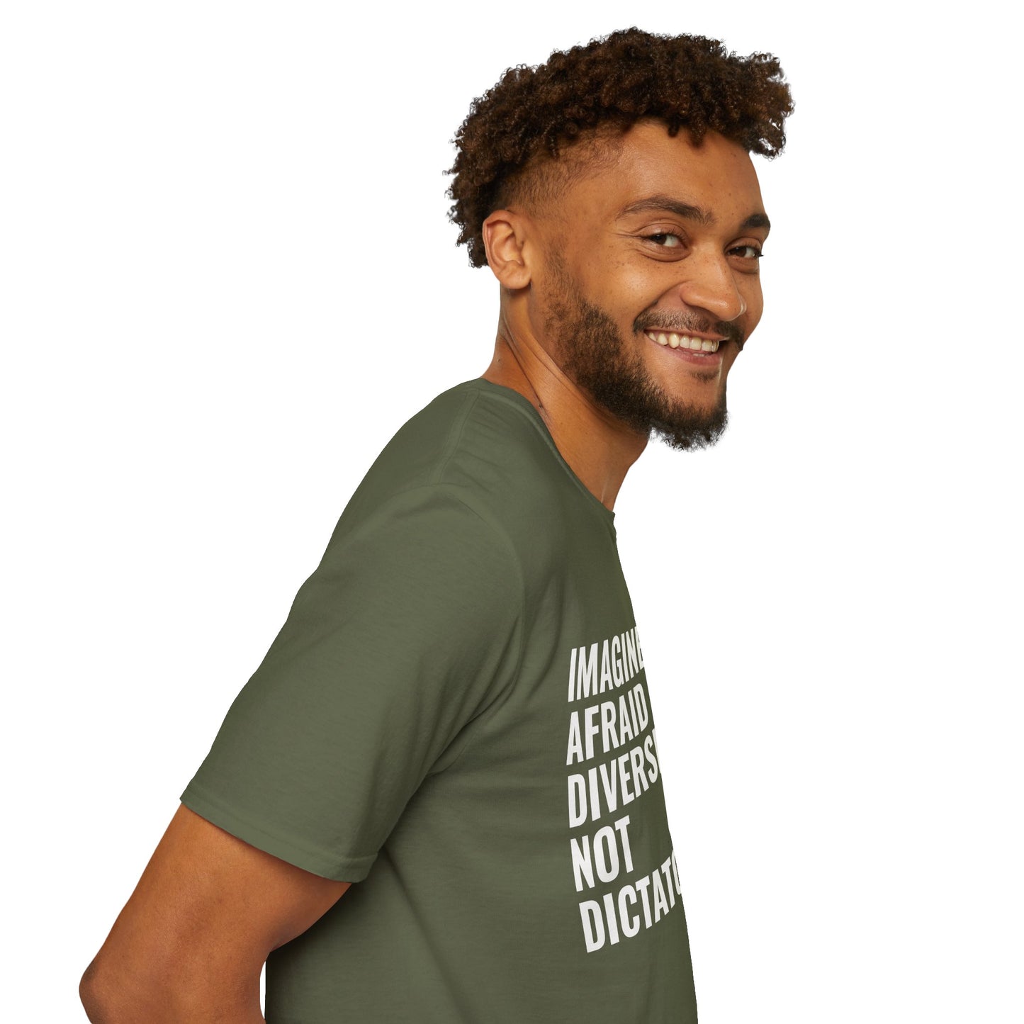 Statement T-Shirt — “Imagine Being Afraid of Diversity but Not Dictatorship” Political Slogan Tee