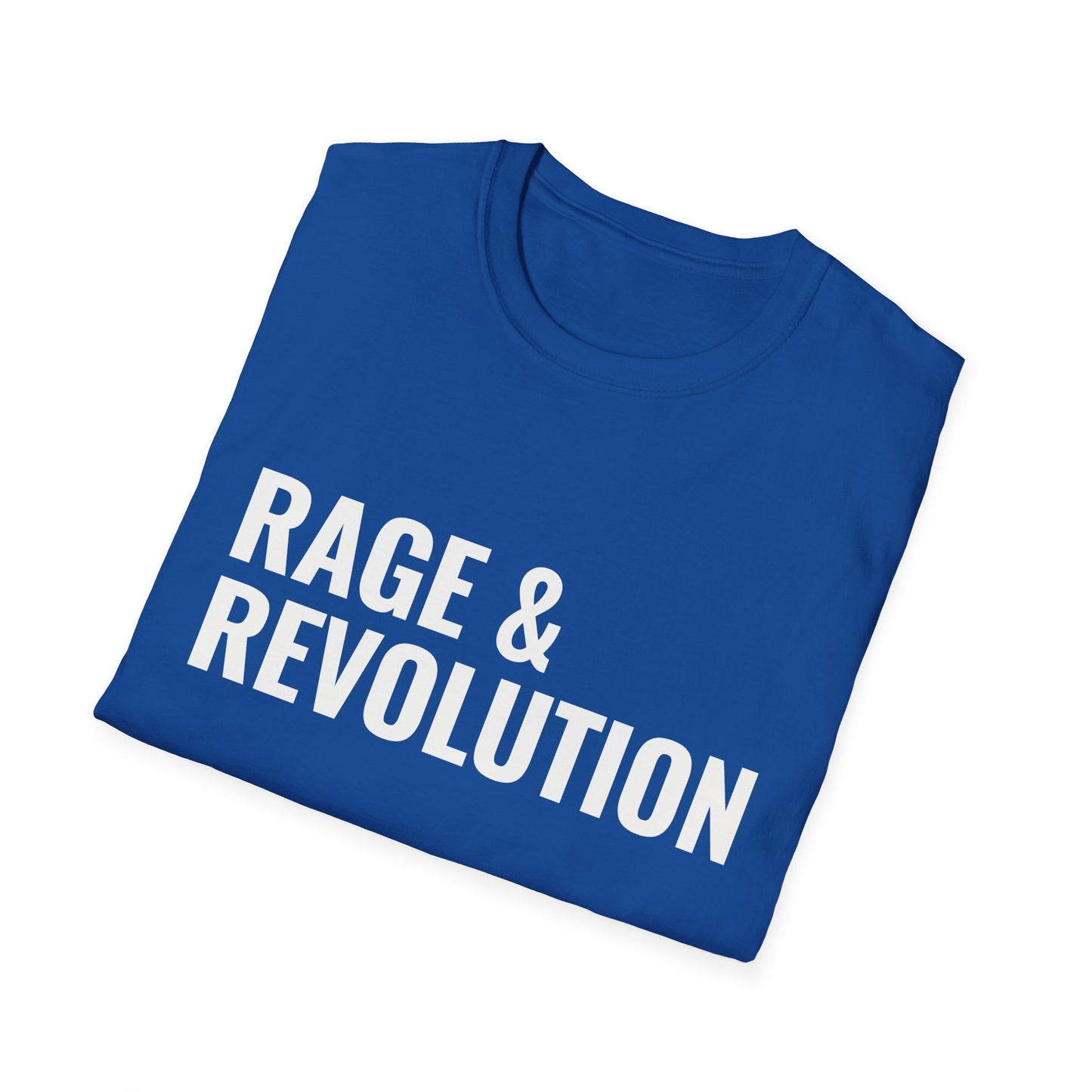 Rage & Revolution T-Shirt — Bold Political Slogan Tee with Coup d'Etat Back Accent