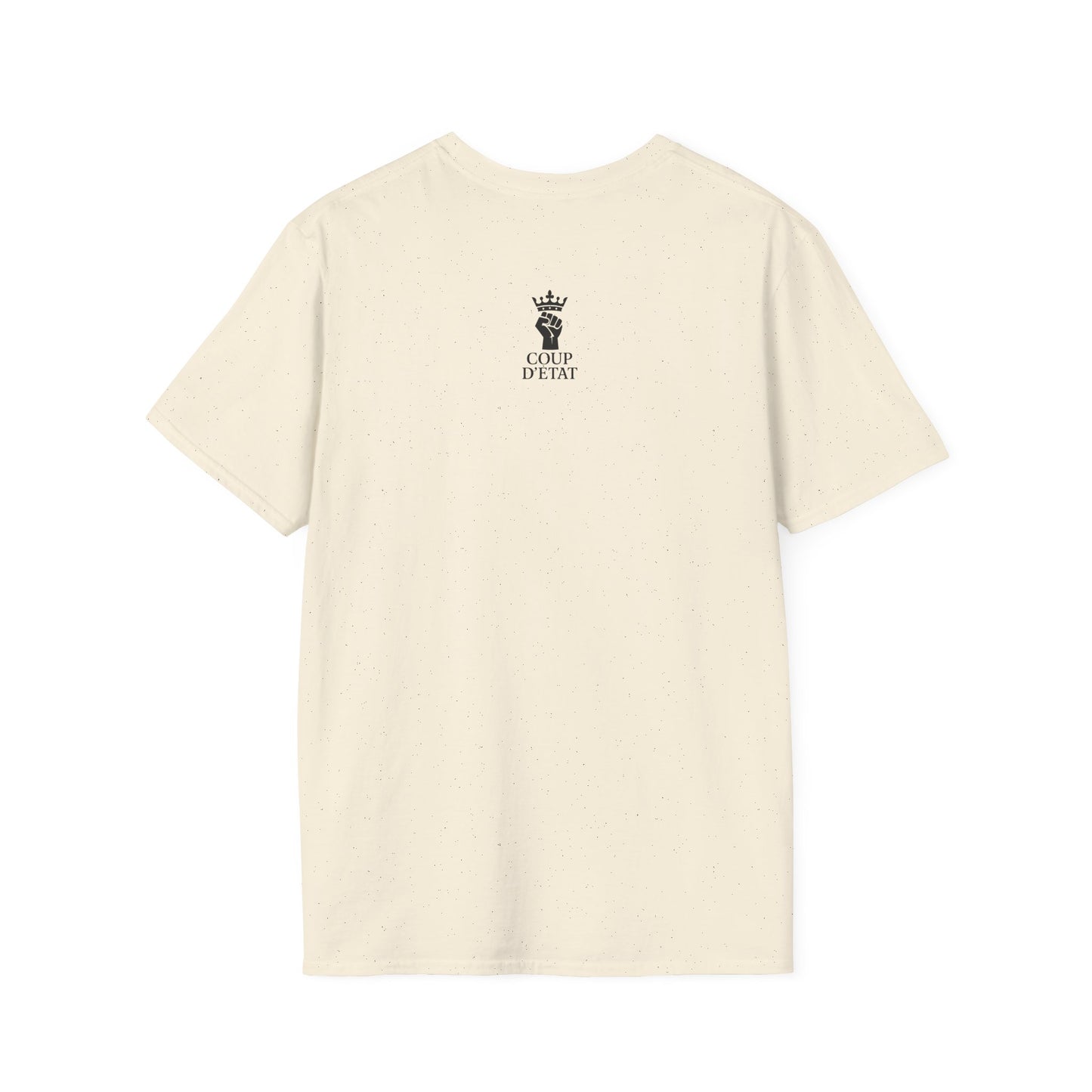 Rage & Revolution T-Shirt — Bold Political Slogan Tee with Coup d'Etat Back Accent