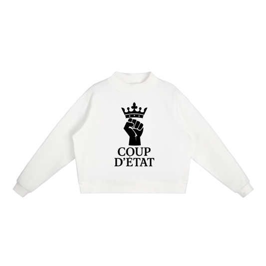 Essential Fleece Mock-Neck Crew Sweatshirt