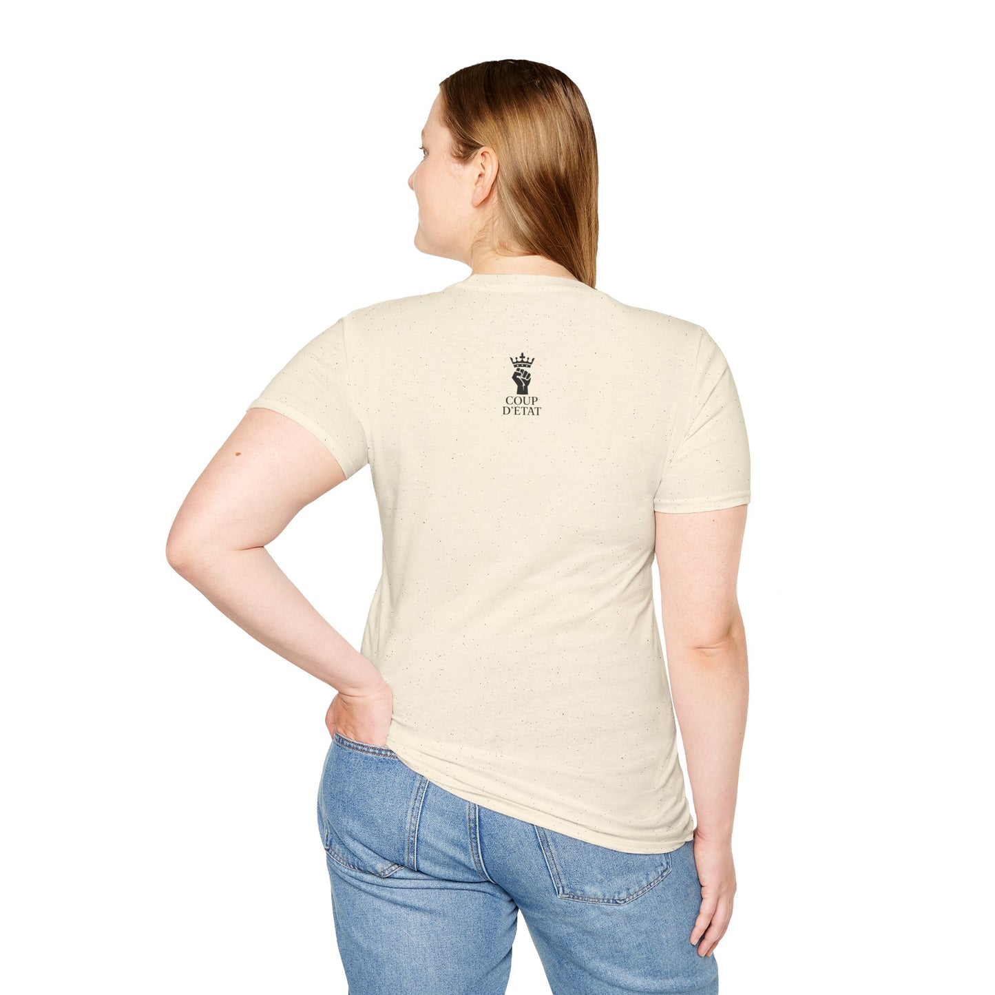 Rage & Revolution T-Shirt — Bold Political Slogan Tee with Coup d'Etat Back Accent